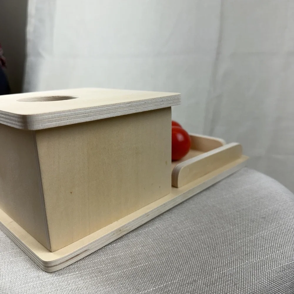 Toys By Cooper Wooden Object Permanence Box 3 Balls 6m+ Beige Toy Learning New